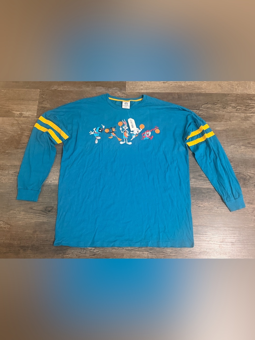 NWT Looney Tunes Blue Long  Sleeve Graphic Tee Space Jam BoxLunch